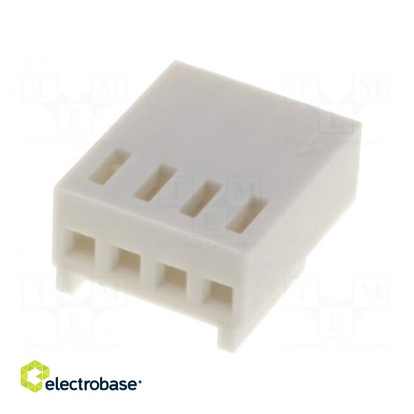Plug | wire-board | female | 2.54mm | PIN: 4 | w/o contacts | for cable paveikslėlis 1