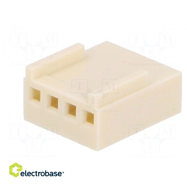 Plug | wire-board | female | 2.54mm | PIN: 4 | w/o contacts | for cable paveikslėlis 2