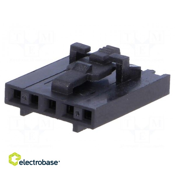 Plug | wire-board | female | 2.54mm | PIN: 5 | w/o contacts | for cable image 1