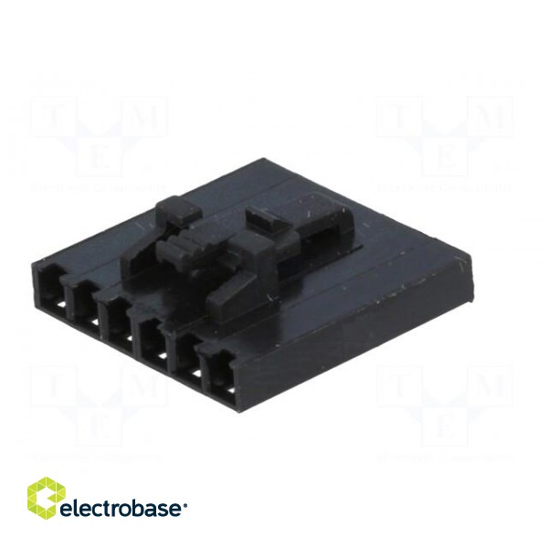Plug | wire-board | female | 2.54mm | PIN: 6 | w/o contacts | for cable image 6