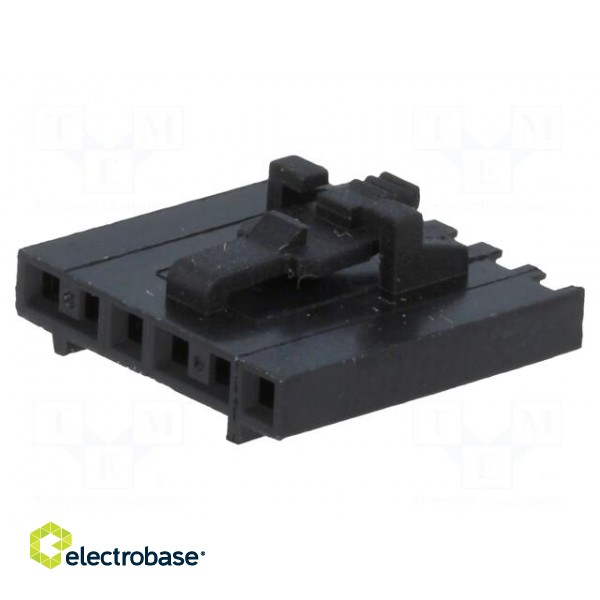 Plug | wire-board | female | 2.54mm | PIN: 6 | w/o contacts | for cable image 1