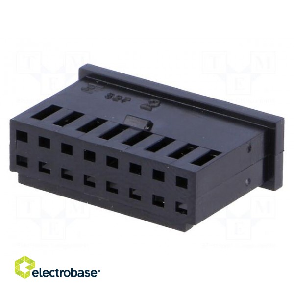 Plug | wire-board | female | AMPMODU MOD II | 2.54mm | PIN: 16 image 1