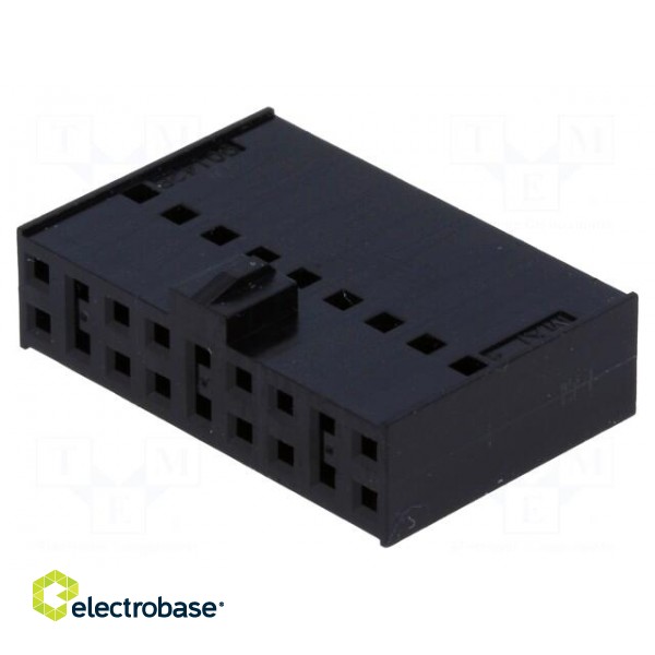Plug | wire-board | female | C-Grid III | 2.54mm | PIN: 18 | w/o contacts image 1
