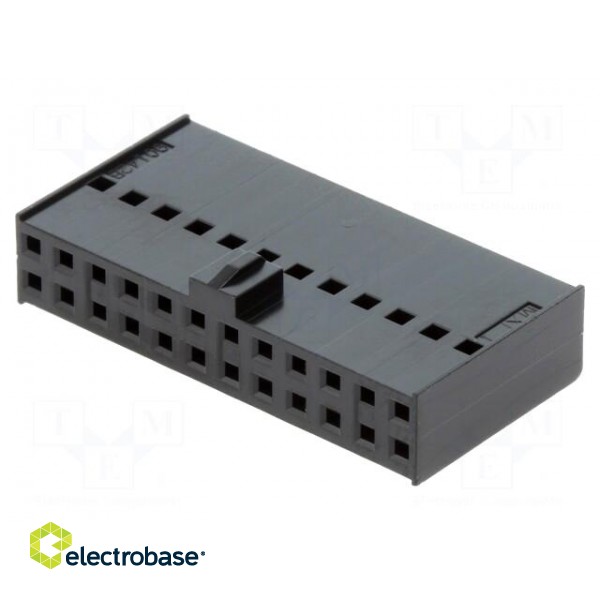 Plug | wire-board | female | C-Grid III | 2.54mm | PIN: 24 | w/o contacts image 1