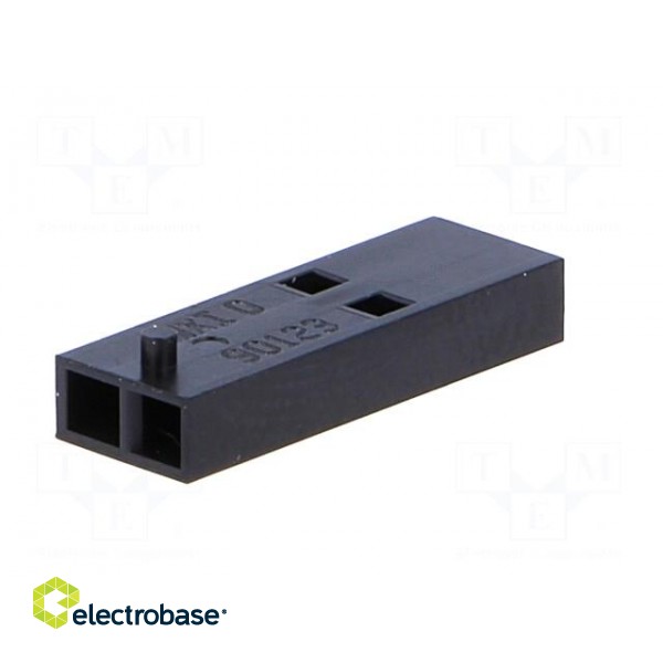 Plug | wire-board | female | C-Grid III | 2.54mm | PIN: 2 | w/o contacts paveikslėlis 2