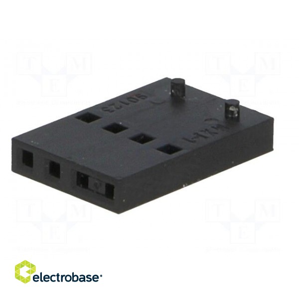 Plug | wire-board | female | C-Grid III | 2.54mm | PIN: 4 | w/o contacts paveikslėlis 2