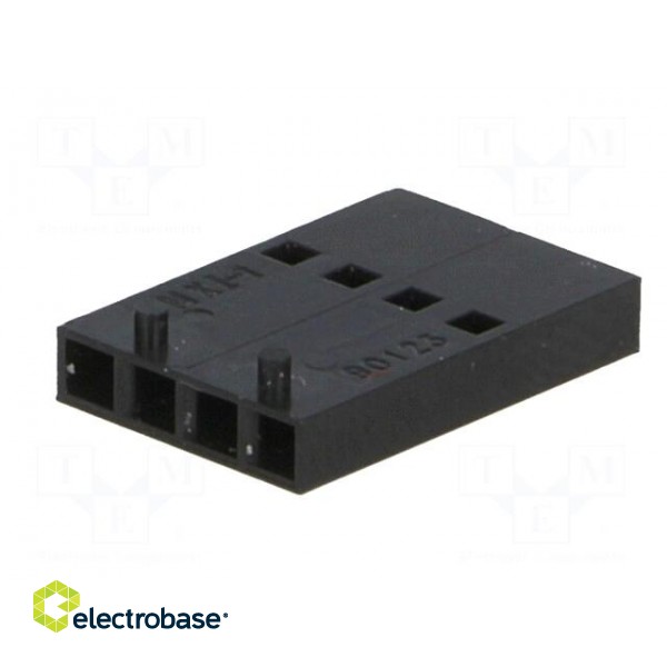 Plug | wire-board | female | C-Grid III | 2.54mm | PIN: 4 | w/o contacts paveikslėlis 6