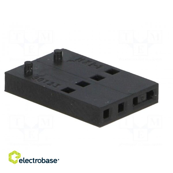 Plug | wire-board | female | C-Grid III | 2.54mm | PIN: 4 | w/o contacts paveikslėlis 8