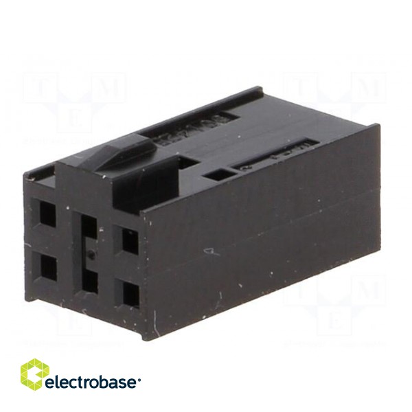 Plug | wire-board | female | C-Grid III | 2.54mm | PIN: 6 | w/o contacts paveikslėlis 2
