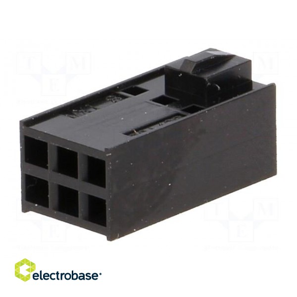 Plug | wire-board | female | C-Grid III | 2.54mm | PIN: 6 | w/o contacts paveikslėlis 6