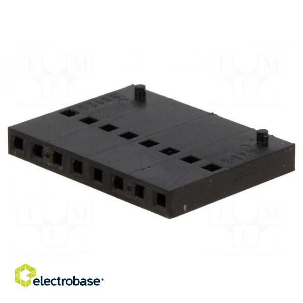 Plug | wire-board | female | C-Grid III | 2.54mm | PIN: 8 | w/o contacts paveikslėlis 1