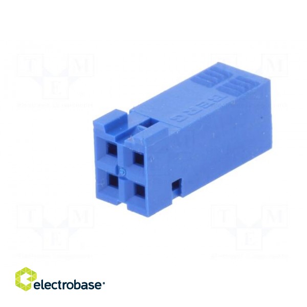 Plug | wire-board | female | DUBOX | 2.54mm | PIN: 4 | w/o contacts image 2