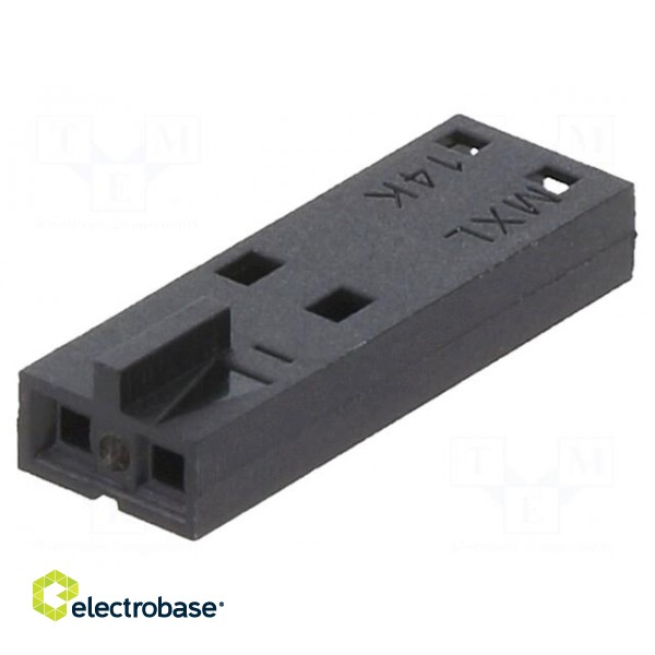 Plug | wire-wire/PCB | female | SL | 2.54mm | PIN: 2 | w/o contacts image 1