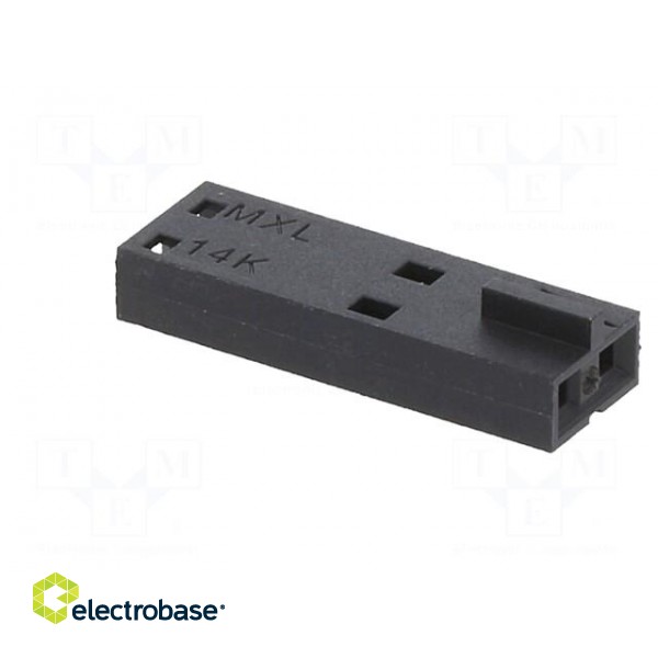 Plug | wire-wire/PCB | female | SL | 2.54mm | PIN: 2 | w/o contacts image 8
