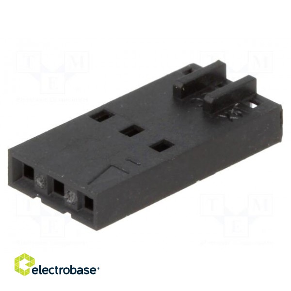 Plug | wire-wire/PCB | female | SL | 2.54mm | PIN: 3 | w/o contacts фото 1