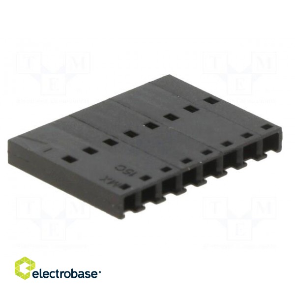 Plug | wire-wire/PCB | female | SL | 2.54mm | PIN: 8 | w/o contacts paveikslėlis 4