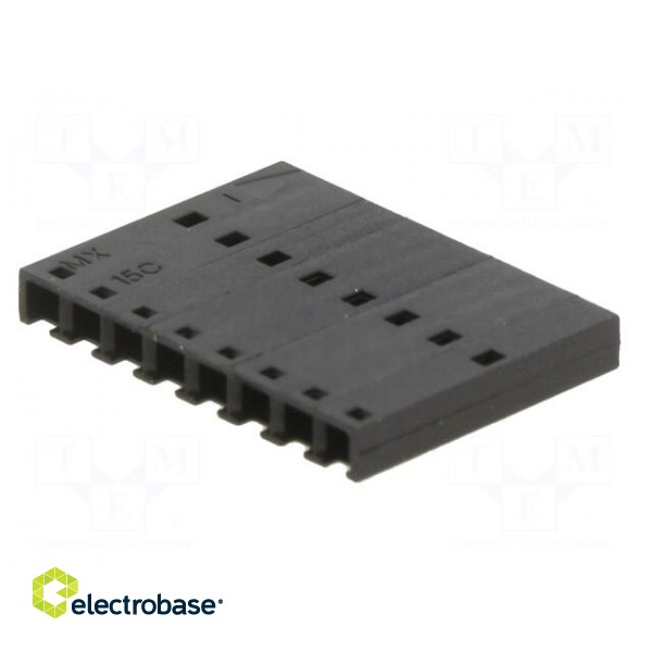 Plug | wire-wire/PCB | female | SL | 2.54mm | PIN: 8 | w/o contacts paveikslėlis 6