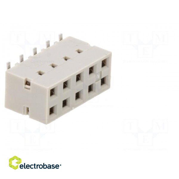 Socket | wire-board | female | DUBOX | 2.54mm | PIN: 10 | SMT | gold-plated image 8