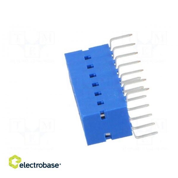 Socket | PCB to PCB | female | Dubox® | 2.54mm | PIN: 14 | THT | 2A | blue image 3