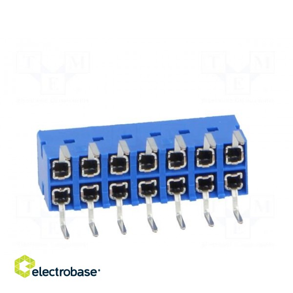 Socket | PCB to PCB | female | Dubox® | 2.54mm | PIN: 14 | THT | 2A | blue image 5