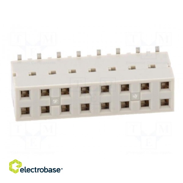 Socket | PCB to PCB | female | Dubox® | 2.54mm | PIN: 16 | SMT | Layout: 2x8 paveikslėlis 9