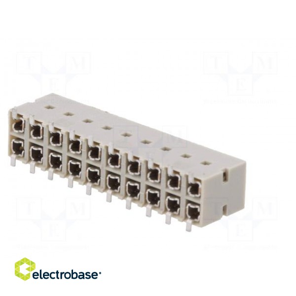 Socket | wire-board | female | DUBOX | 2.54mm | PIN: 20 | SMT | gold-plated image 6