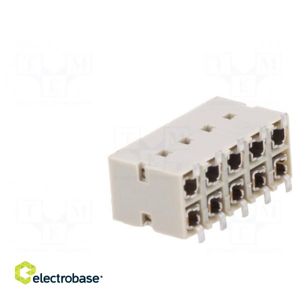 Socket | wire-board | female | DUBOX | 2.54mm | PIN: 10 | SMT | gold-plated image 4