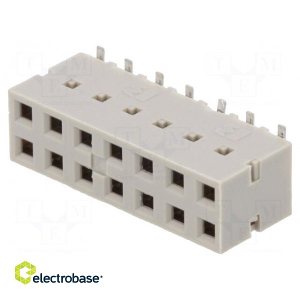 Socket | PCB to PCB | female | Dubox® | 2.54mm | PIN: 14 | SMT | Layout: 2x7 image 1