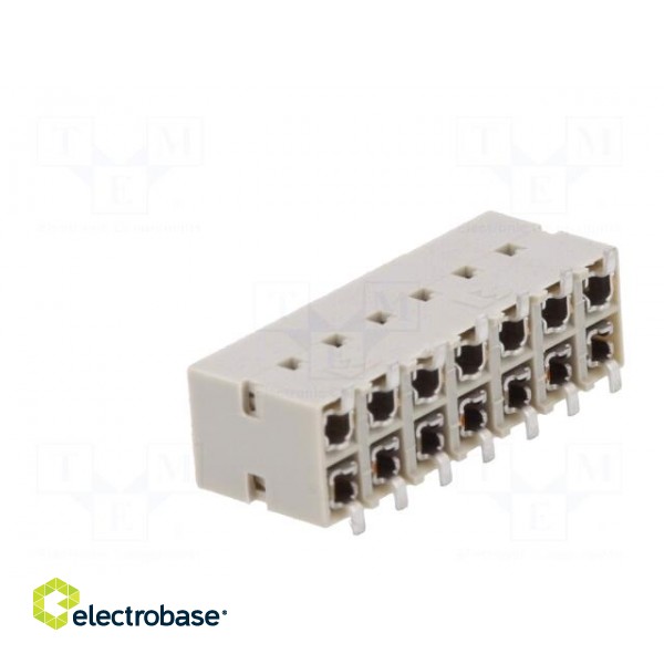 Socket | PCB to PCB | female | Dubox® | 2.54mm | PIN: 14 | SMT | Layout: 2x7 image 4