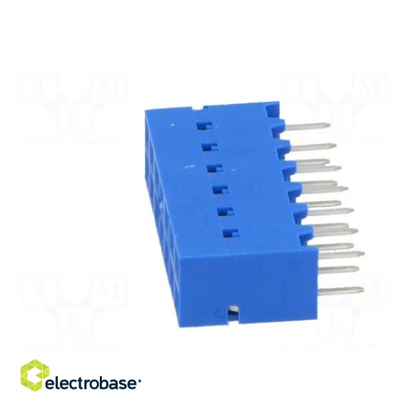 Socket | PCB to PCB | female | Dubox® | 2.54mm | PIN: 14 | THT | 2A | blue image 3