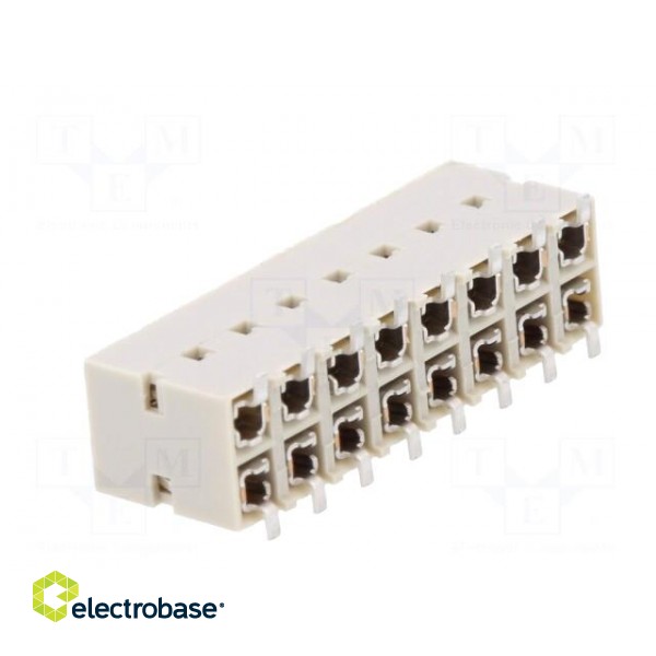 Socket | PCB to PCB | female | Dubox® | 2.54mm | PIN: 16 | SMT | Layout: 2x8 image 4