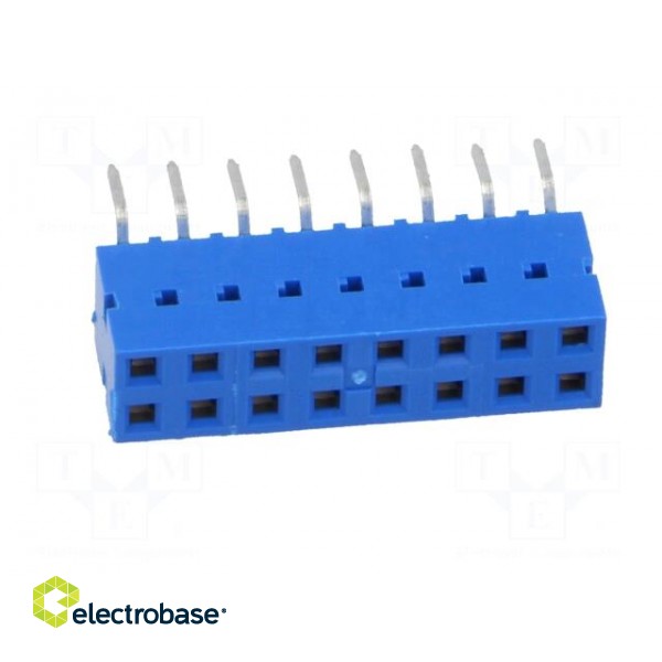 Socket | wire-board | female | DUBOX | 2.54mm | PIN: 16 | THT | 2A | straight image 9