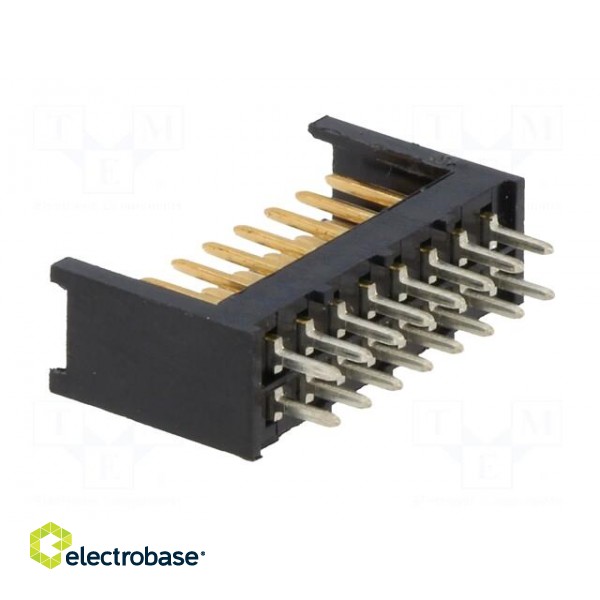 Socket | wire-board | male | AMPMODU MOD II | 2.54mm | PIN: 16 | THT paveikslėlis 4