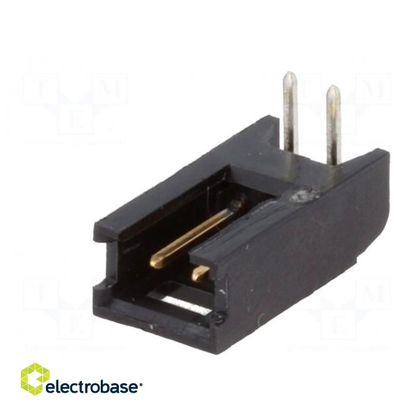 Socket | wire-board | male | AMPMODU MOD II | 2.54mm | PIN: 2 | THT paveikslėlis 2