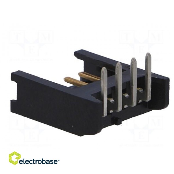 Socket | wire-board | male | AMPMODU MOD II | 2.54mm | PIN: 4 | THT paveikslėlis 4