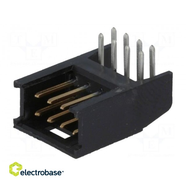 Socket | wire-board | male | AMPMODU MOD II | 2.54mm | PIN: 8 | THT image 1