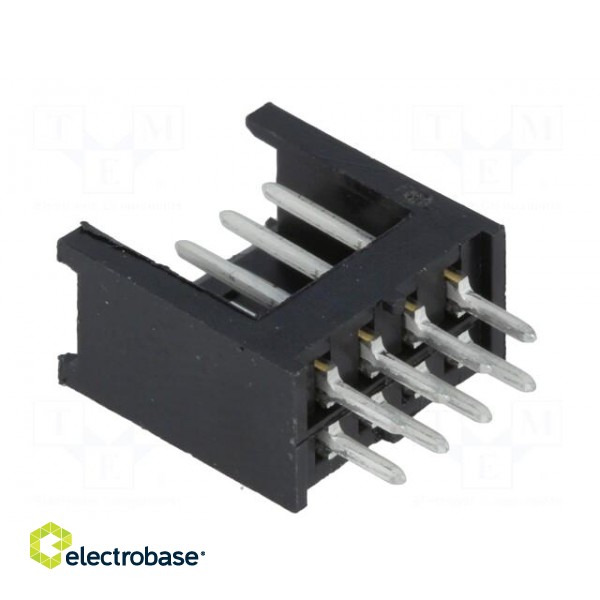 Socket | wire-board | male | AMPMODU MOD II | 2.54mm | PIN: 8 | THT paveikslėlis 4
