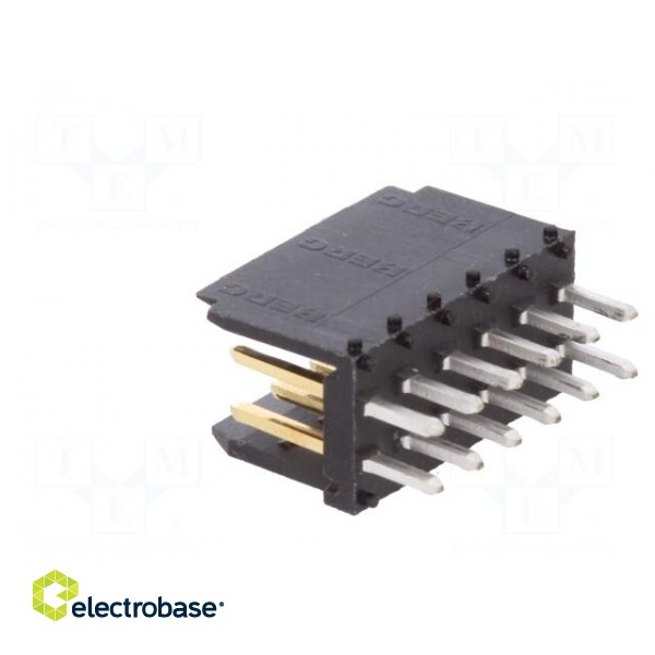 Socket | wire-board | male | DUBOX | 2.54mm | PIN: 12 | THT | 3A | Layout: 2x6 image 4