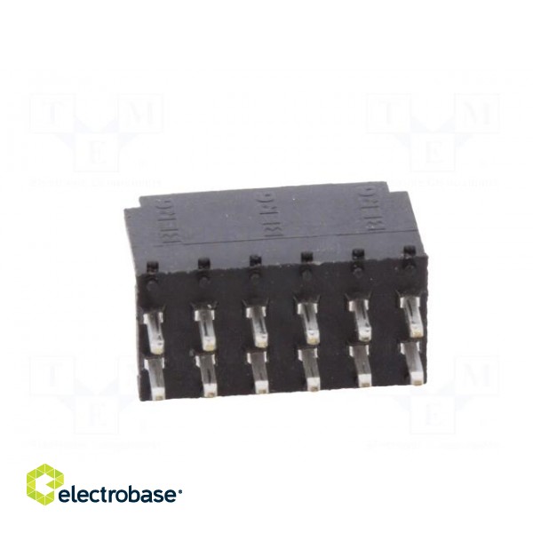 Socket | wire-board | male | DUBOX | 2.54mm | PIN: 12 | THT | 3A | Layout: 2x6 image 5