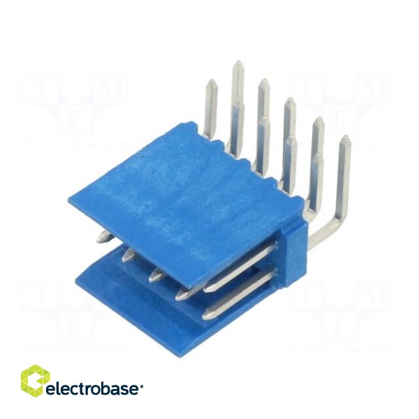 Socket | wire-board | male | HE14 | 2.54mm | PIN: 10 | THT | 3A | tinned | blue