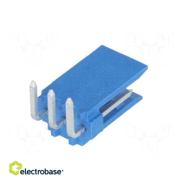 Socket | wire-board | male | HE14 | 2.54mm | PIN: 3 | THT | 3A | tinned | blue image 6