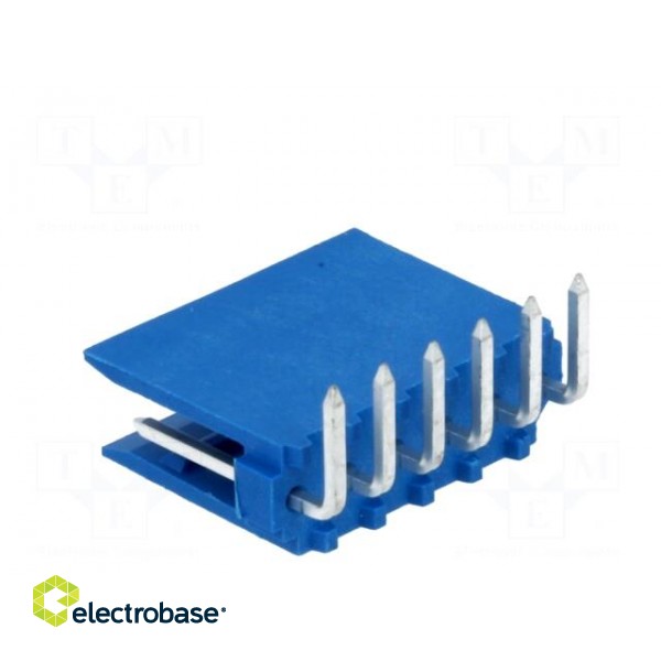 Socket | wire-board | male | HE14 | 2.54mm | PIN: 6 | THT | 3A | tinned | blue paveikslėlis 4