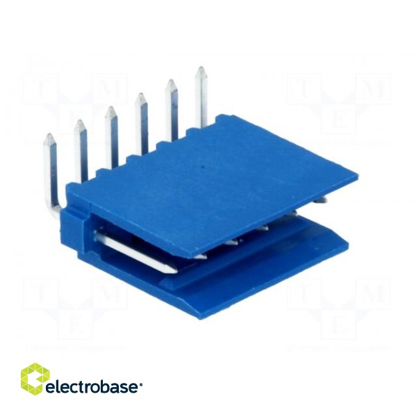 Socket | wire-board | male | HE14 | 2.54mm | PIN: 6 | THT | 3A | tinned | blue paveikslėlis 8