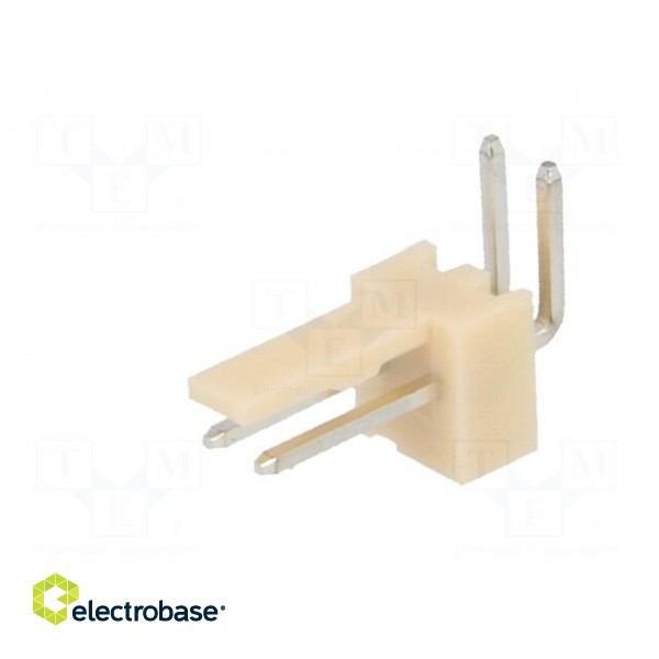 Socket | wire-board | male | NS25 | 2.54mm | PIN: 2 | THT | 250V | 3A | tinned paveikslėlis 2