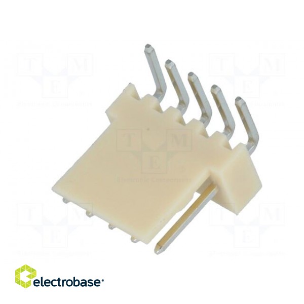 Socket | wire-board | male | NS25 | 2.54mm | PIN: 5 | THT | 250V | 3A | tinned image 2