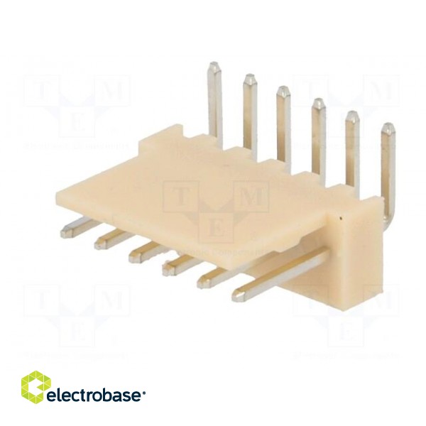 Socket | wire-board | male | NS25 | 2.54mm | PIN: 6 | THT | 250V | 3A | tinned paveikslėlis 2