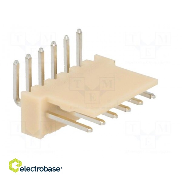 Socket | wire-board | male | NS25 | 2.54mm | PIN: 6 | THT | 250V | 3A | tinned paveikslėlis 8
