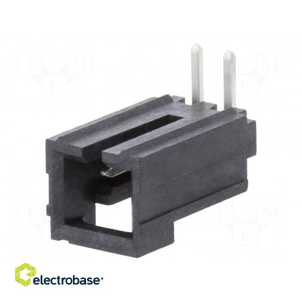 Socket | wire-board | male | SL | 2.54mm | PIN: 2 | THT | tinned | angled 90° image 1