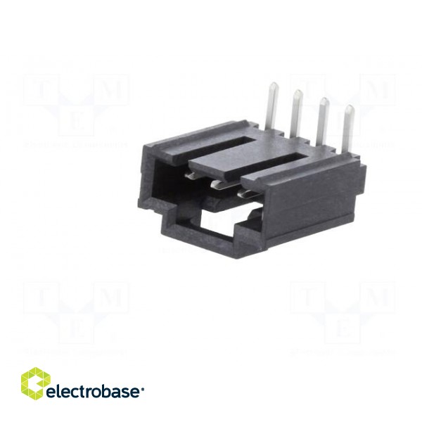 Socket | wire-board | male | SL | 2.54mm | PIN: 4 | THT | tinned | angled 90° image 2