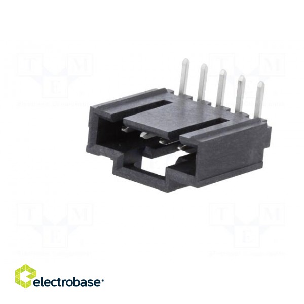 Socket | wire-board | male | SL | 2.54mm | PIN: 5 | THT | tinned | angled 90° image 2